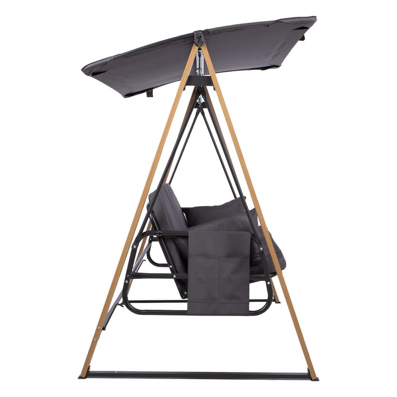 Hageswing HOME4YOU Helia 3-seters hall - Grå - Hagemøbler - Utesofa - Hengesofa