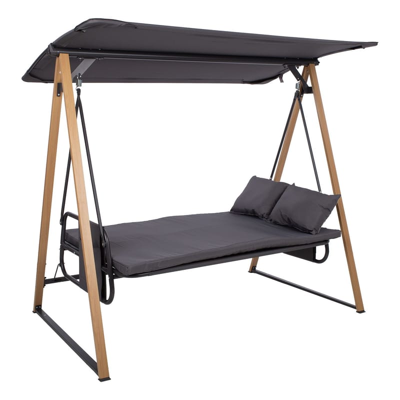 Hageswing HOME4YOU Helia 3-seters hall - Grå - Hagemøbler - Utesofa - Hengesofa