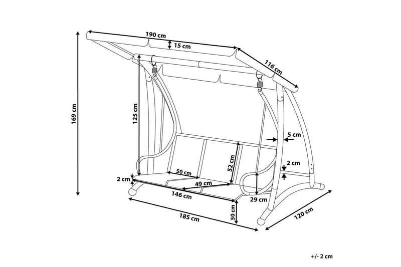 Bogart Hammock 190 cm - Grå - Hagemøbler - Utesofa - Hammocker