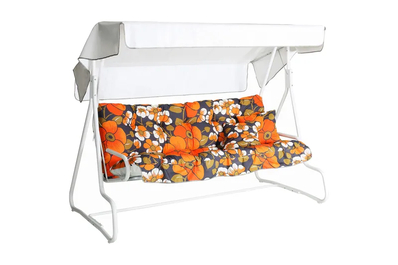 De Luxe 3-pers. hammock, 77B, Hvit/oransje
