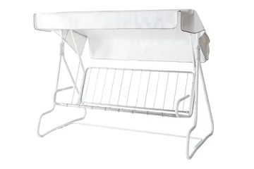 De Luxe 3-pers. hammock, 77B - Hvit/oransje - Hagemøbler - Utesofa - Hammocker
