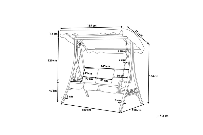 Garbo Hammock 185 cm - Grå - Hammocker