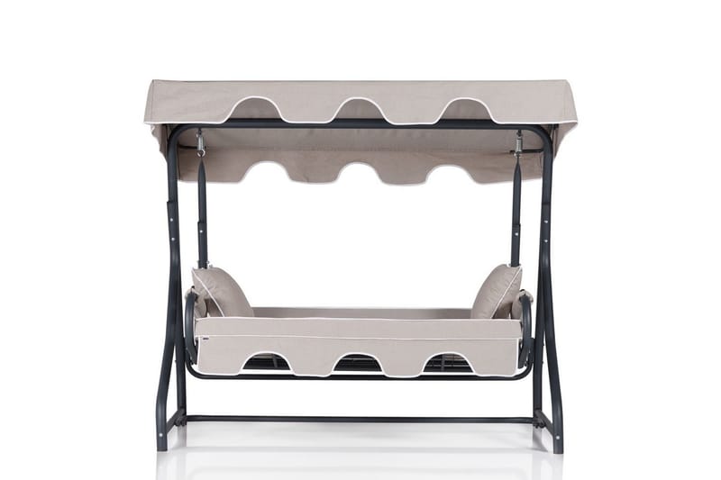 Gowanda 3-seters Hammock med Tak - Grå - Hagemøbler - Utesofa - Hammocker