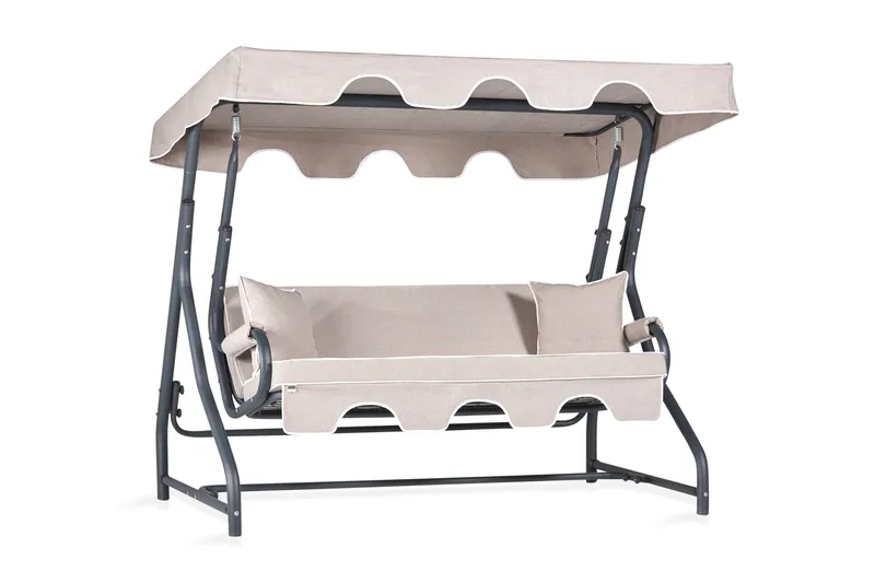 Gowanda 3-seters Hammock med Tak - Grå - Hagemøbler - Utesofa - Hammocker