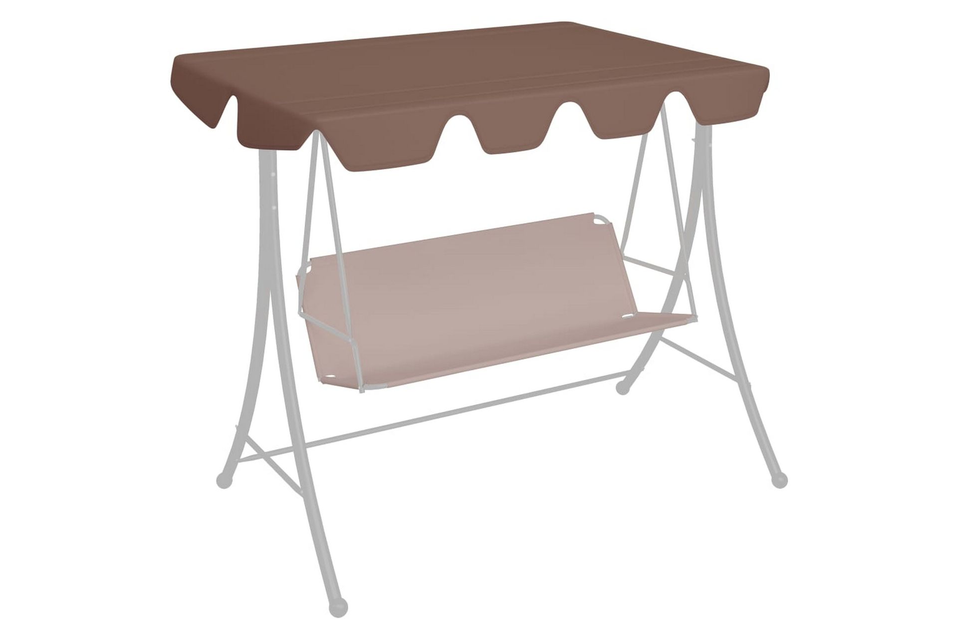 Erstatningsbaldakin til hagehuske brun 192x147 cm 270 g/m² - Brun - Hagemøbler - Utesofa - Hammocker - Hammock tak