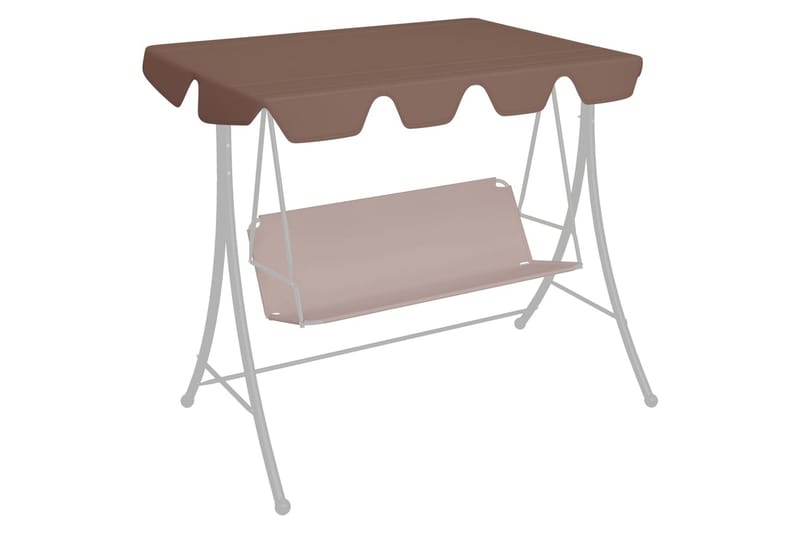 Erstatningsbaldakin til hagehuske brun 192x147 cm 270 g/m² - Brun - Hagemøbler - Utesofa - Hammocker - Hammock tak