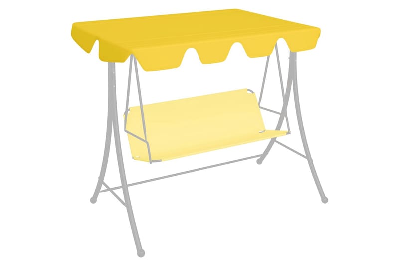 Erstatningsbaldakin til hagehuske gul 192x147 cm 270 g/m² - Gul - Hagemøbler - Utesofa - Hammocker - Hammock tak