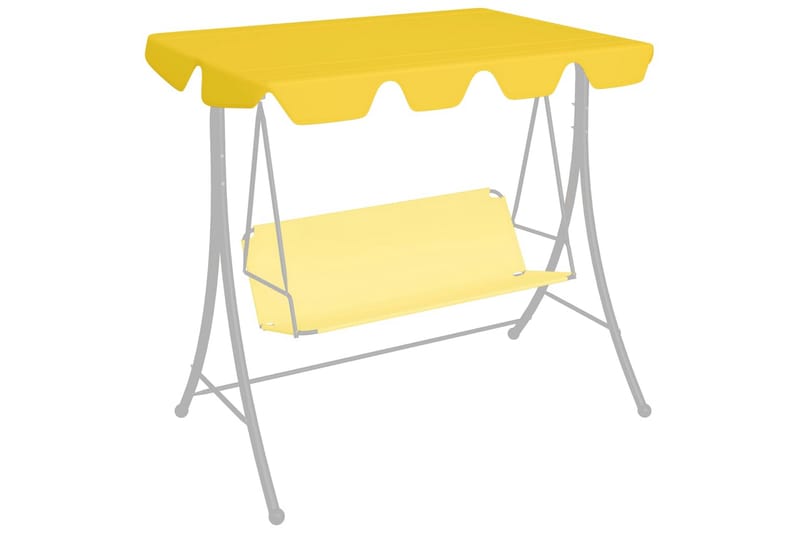 Erstatningsbaldakin til hagehuske gul 226x186 cm 270 g/m² - Gul - Hagemøbler - Utesofa - Hammocker - Hammock tak