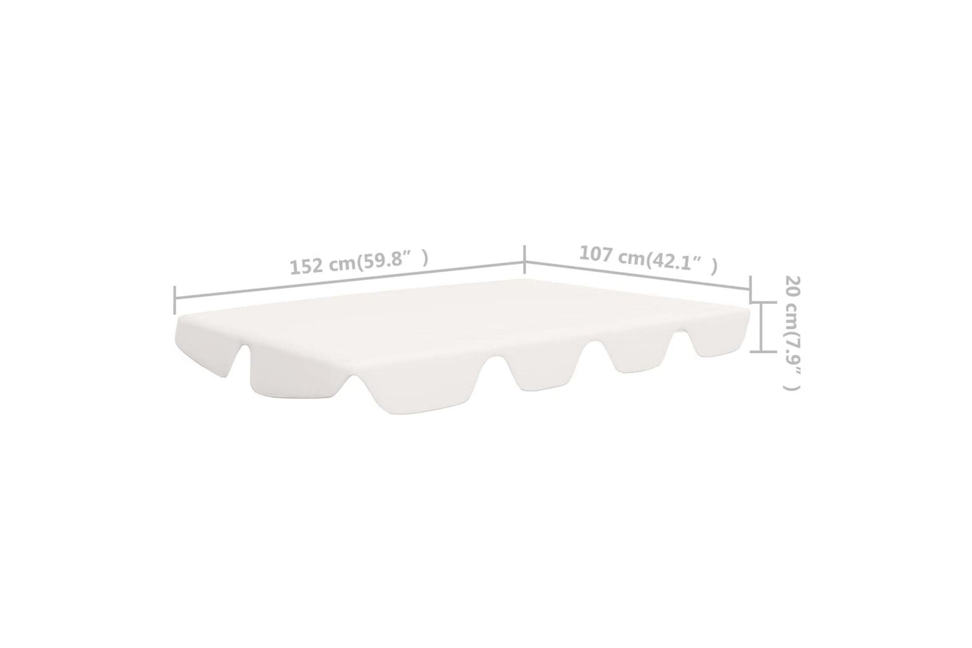 Erstatningsbaldakin til hagehuske hvit 192x147 cm 270 g/m² - Hvit - Hagemøbler - Utesofa - Hammocker - Hammock tak