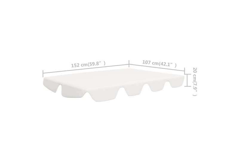 Erstatningsbaldakin til hagehuske hvit 192x147 cm 270 g/m² - Hvit - Hammock tak