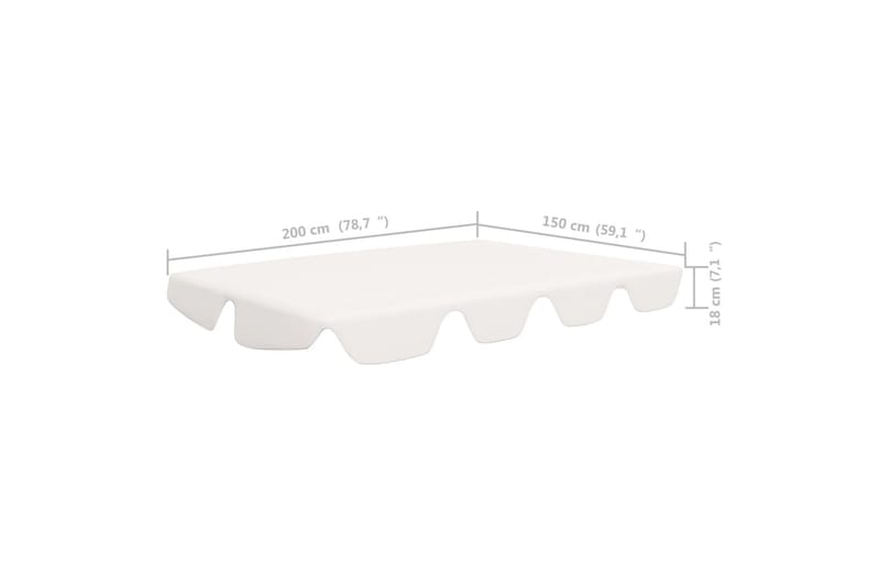 Erstatningsbaldakin til hagehuske hvit 226x186 cm 270 g/m² - Hvit - Hagemøbler - Utesofa - Hammocker - Hammock tak