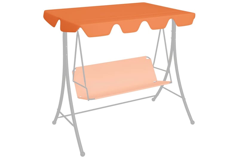 Erstatningsbaldakin til hagehuske oransje 226x186cm 270 g/m² - Oransj - Hagemøbler - Utesofa - Hammocker - Hammock tak