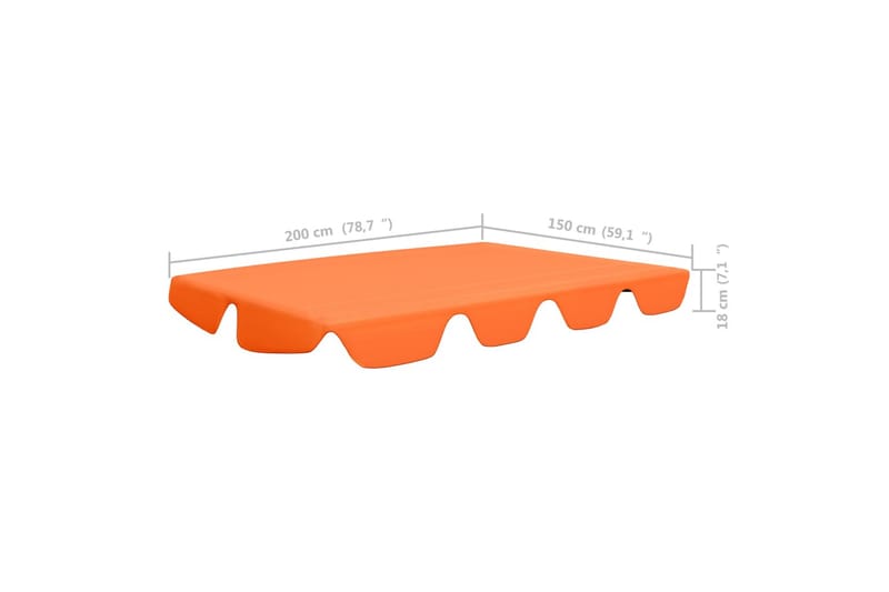 Erstatningsbaldakin til hagehuske oransje 226x186cm 270 g/m² - Oransj - Hagemøbler - Utesofa - Hammocker - Hammock tak