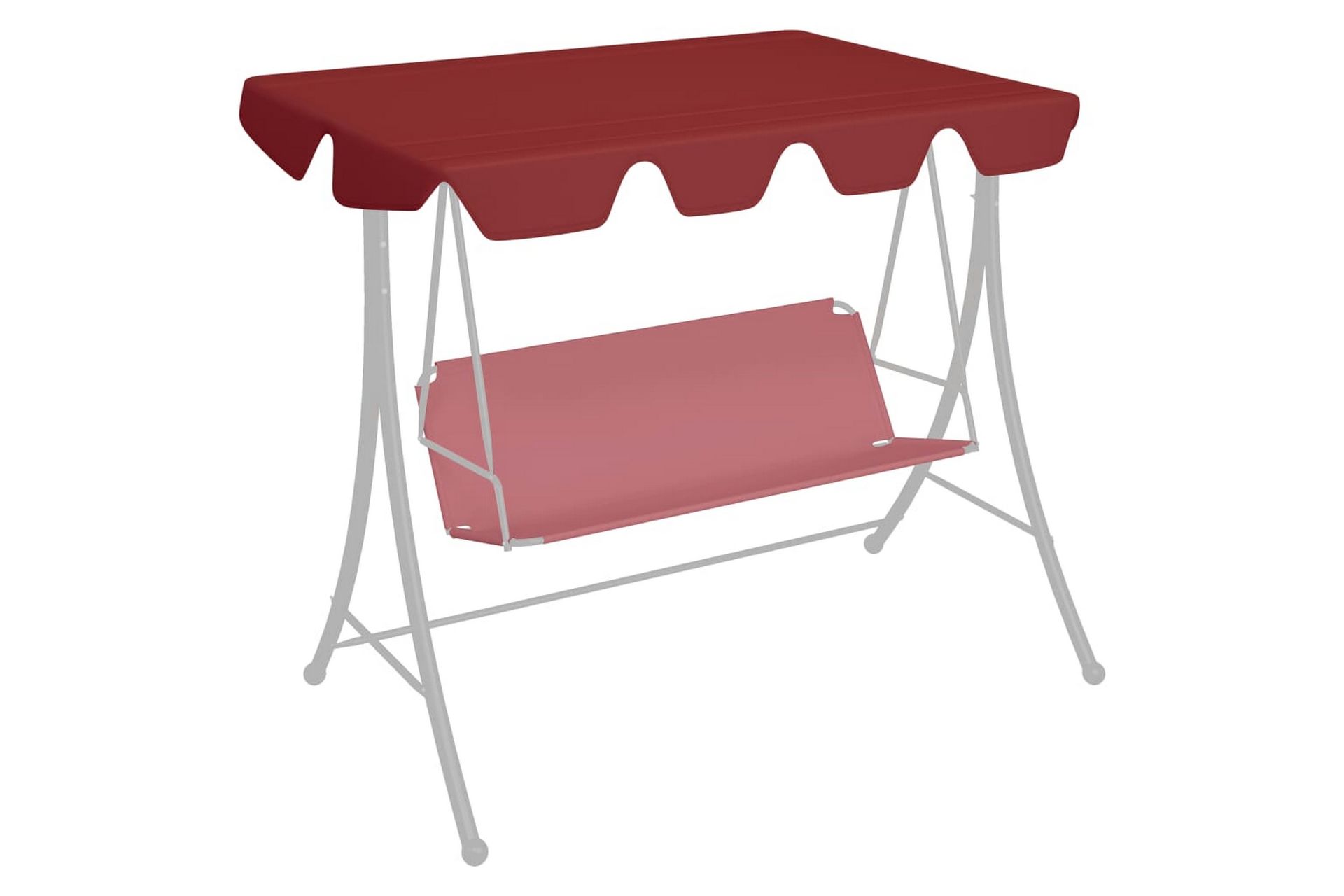 Erstatningsbaldakin til hagehuske vinrød 192x147 cm 270 g/m² - Rød - Hagemøbler - Utesofa - Hammocker - Hammock tak