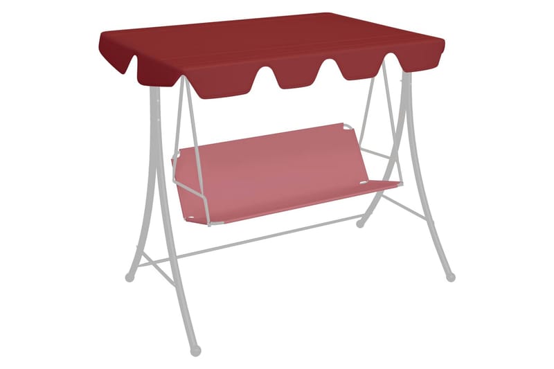 Erstatningsbaldakin til hagehuske vinrød 192x147 cm 270 g/m² - Rød - Hagemøbler - Utesofa - Hammocker - Hammock tak