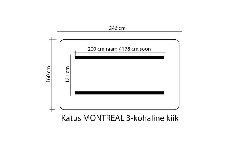 Montreal 3 Hammocktak - Hagemøbler - Utesofa - Hammocker - Hammock tak