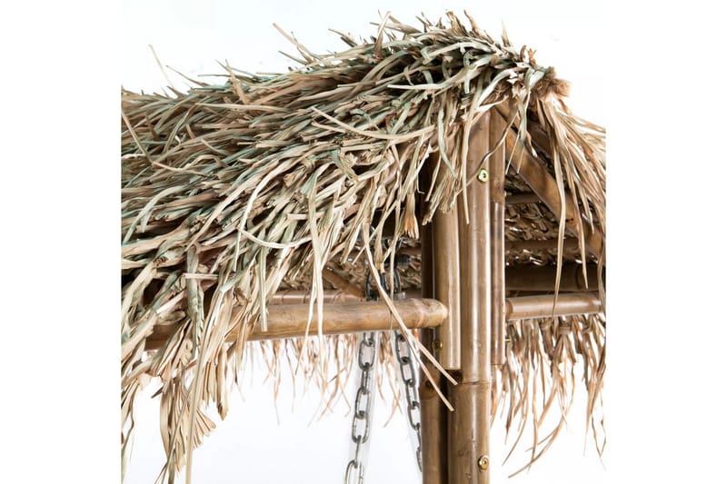 Huskebenk med palmeblader 2 seter bambus 202 cm - Hammocker