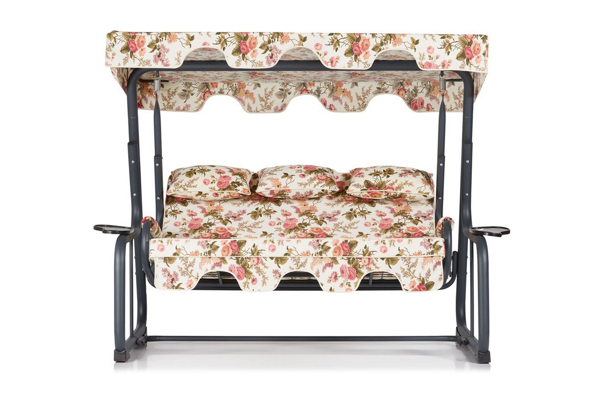 Jaudling 3-seters Hammock med Tak - Blomstrete/Grå