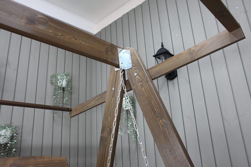 Pelle 3-seters Hammock uten tak - Brun - Hagemøbler - Utesofa - Hammocker