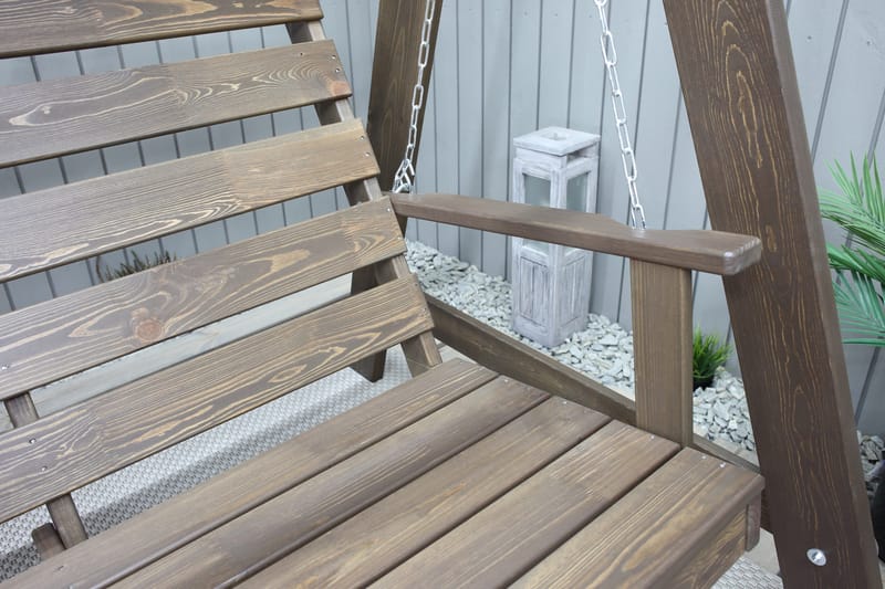 Pelle 3-seters Hammock uten tak - Brun - Hagemøbler - Utesofa - Hammocker