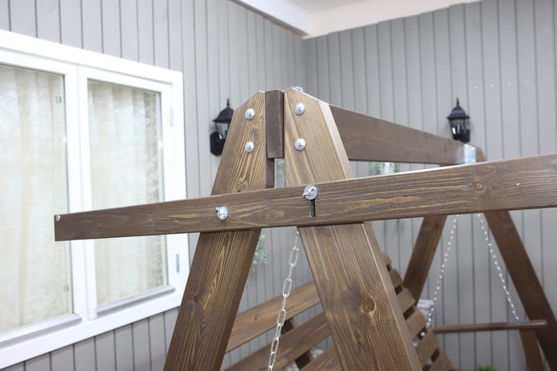 Pelle 3-seters Hammock uten tak - Brun - Hagemøbler - Utesofa - Hammocker