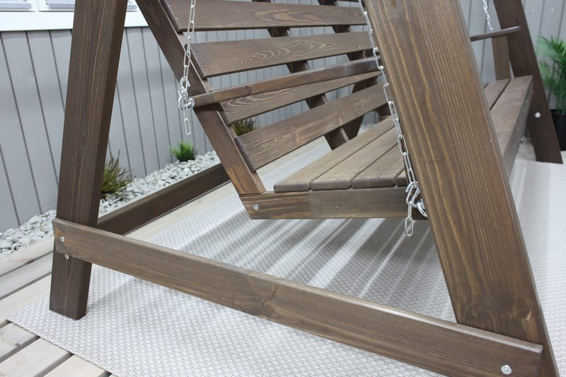 Pelle 3-seters Hammock uten tak - Brun - Hagemøbler - Utesofa - Hammocker