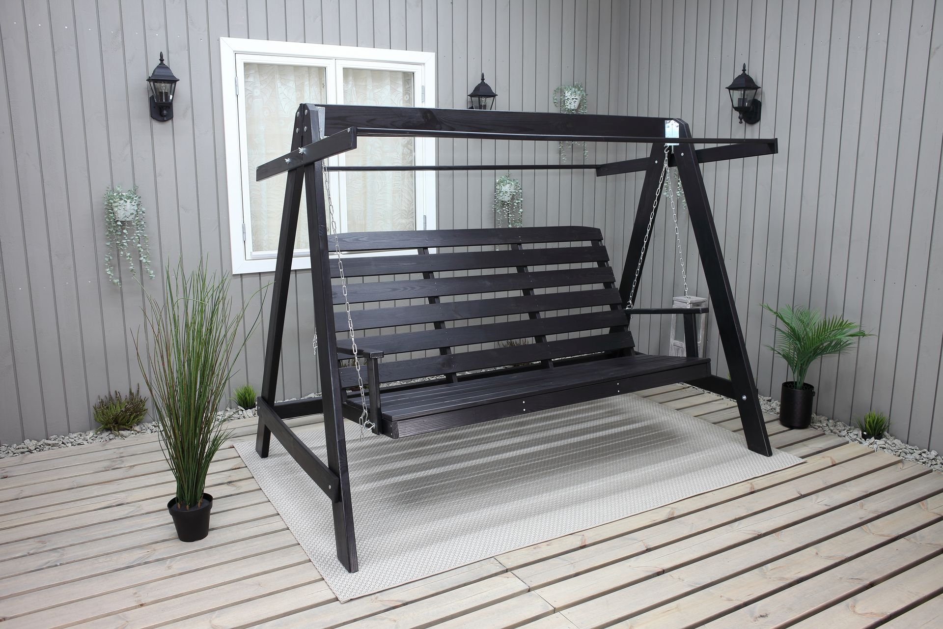 Pelle Hammock uten Tak - Mørkebrun - Hagemøbler - Utesofa - Hammocker