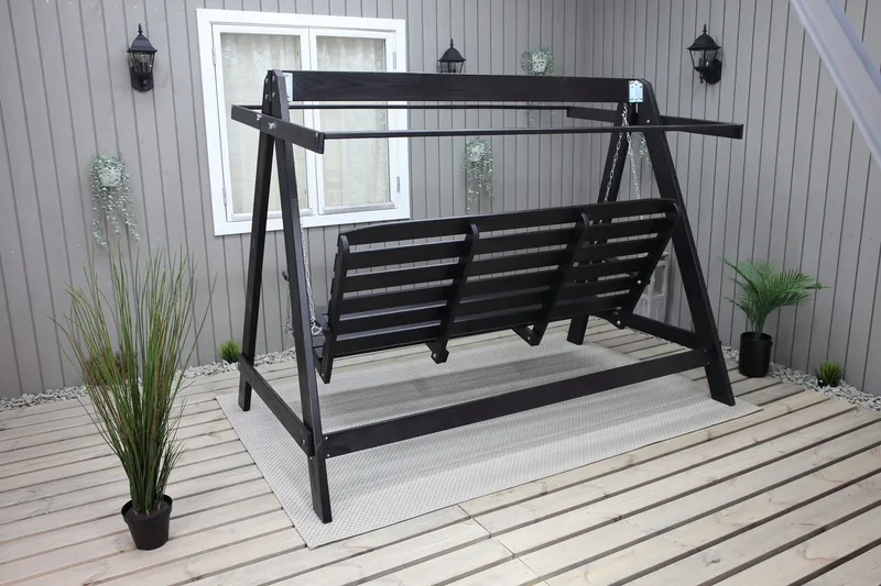 Pelle Hammock uten Tak - Mørkebrun - Hagemøbler - Utesofa - Hammocker