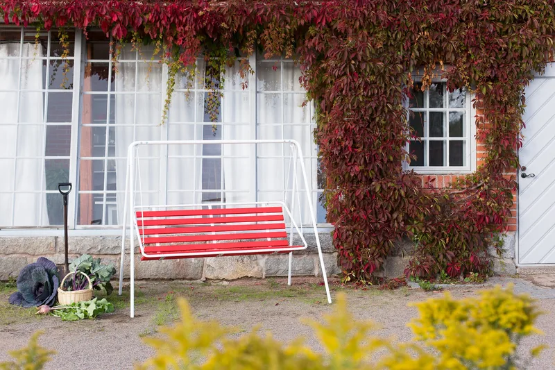 Retro 3-seters hammock, hvit ramme - Varax - Hagemøbler - Utesofa - Hammocker