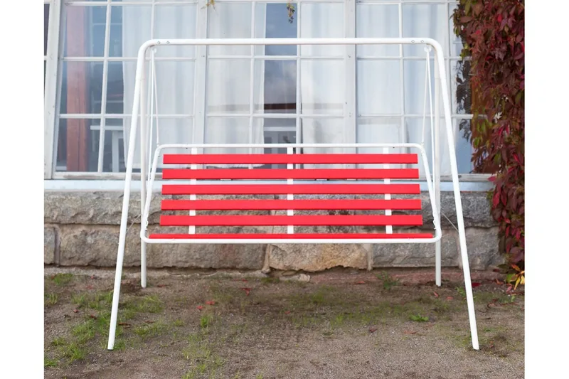 Retro 3-seters hammock, hvit ramme - Varax - Hagemøbler - Utesofa - Hammocker
