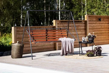 Suvisaari 3- pers. hage huske, cappuccino - Hagemøbler - Utesofa - Hammocker