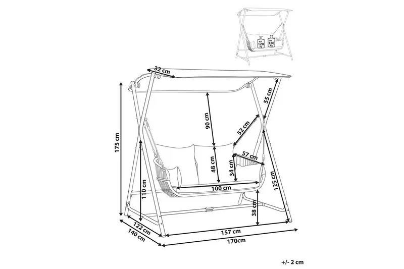 Hengekøye Fiastra - Mørk grå - Hagemøbler - Utesofa - Hammocker