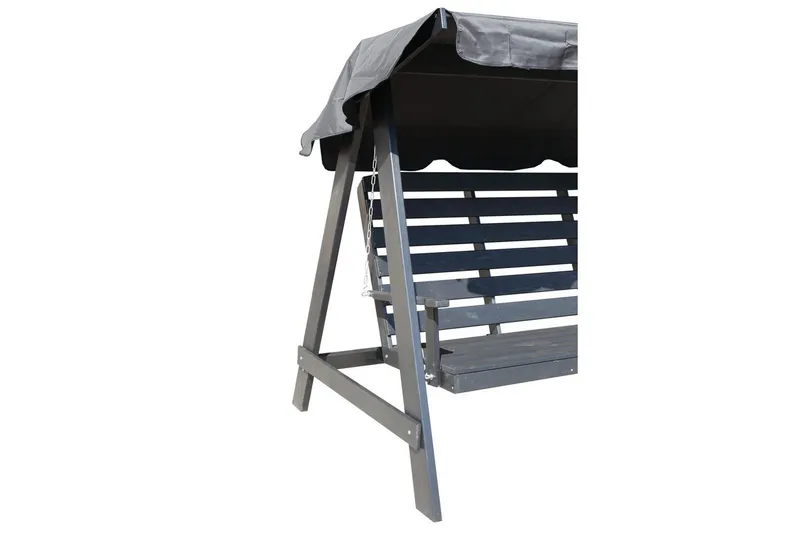 hengekøye Pelle med tak - Kaffe svart og svart - Hagemøbler - Utesofa - Hengesofa