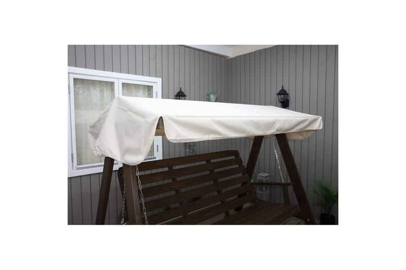 hengekøye Pelle med tak - Brun og beige - Hagemøbler - Utesofa - Hengesofa