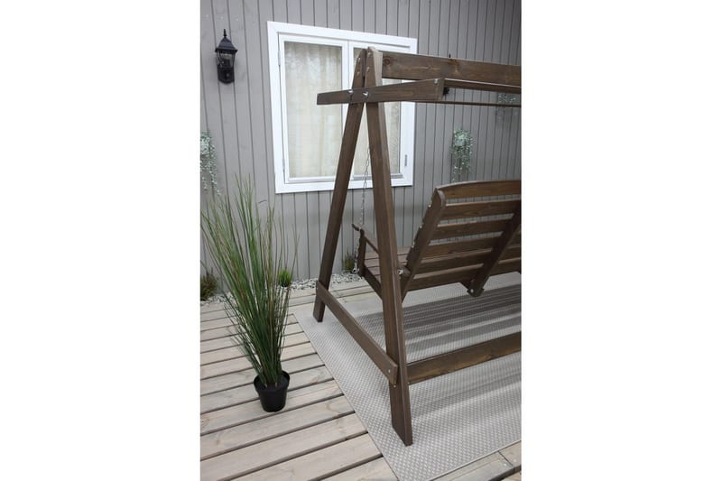 hengekøye Pelle med tak - Brun og beige - Hagemøbler - Utesofa - Hengesofa