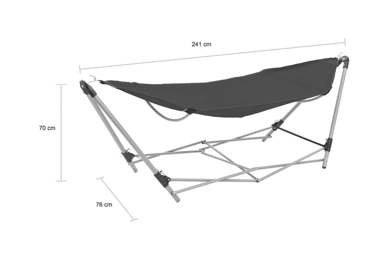 Hengekøye med sammenleggbart stativ svart - Hengekøye