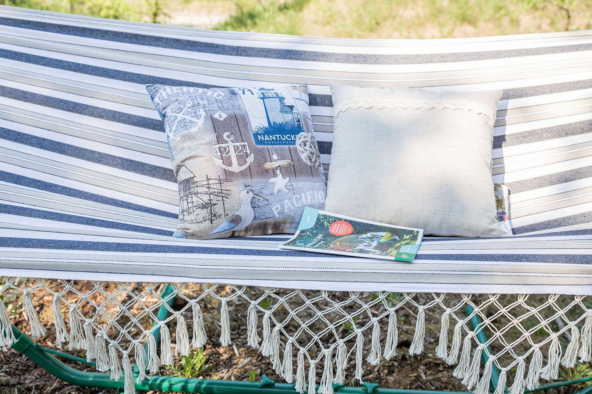 Hengekøye Romance Stripete Blå - Hagemøbler - Utesofa - Hengekøye