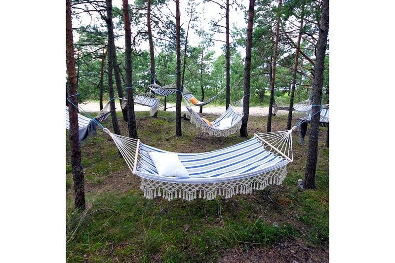 Hengekøye Romance Stripete Blå - Hagemøbler - Utesofa - Hengekøye