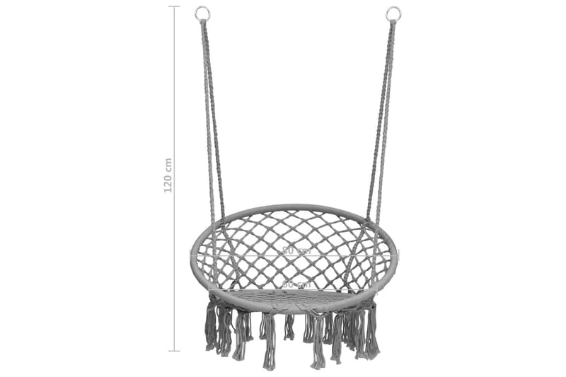 Huskestol 80 cm grå - Grå - Hagemøbler - Utesofa - Hengekøye