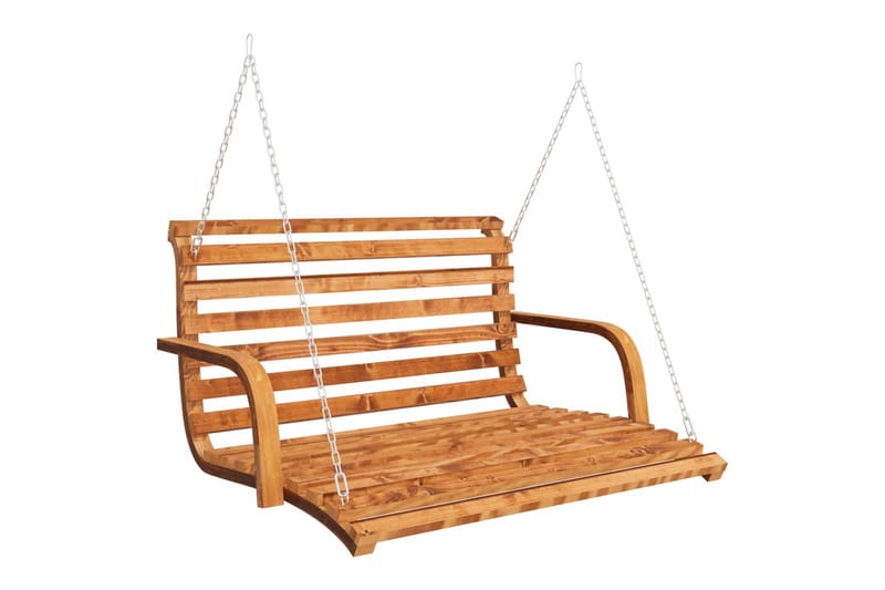 Hengebenk heltre gran med teakfinish - Brun - Hagemøbler - Utesofa - Hengesofa