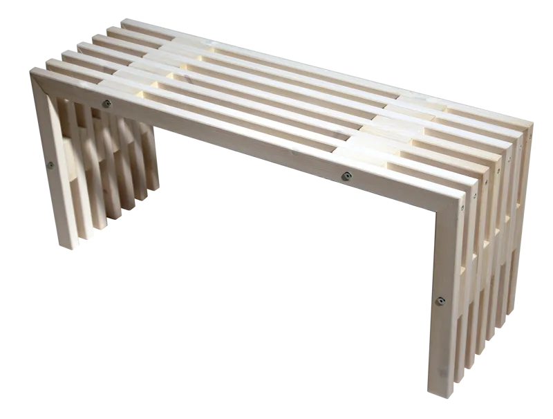 Hillerstorp EcoFurn benk utendørs 100 cm furu hvit oljet, Furu hvit oljet