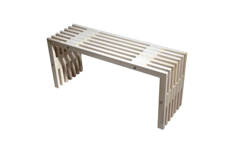 Hillerstorp EcoFurn benk utendørs 100 cm furu hvit oljet, Furu hvit oljet