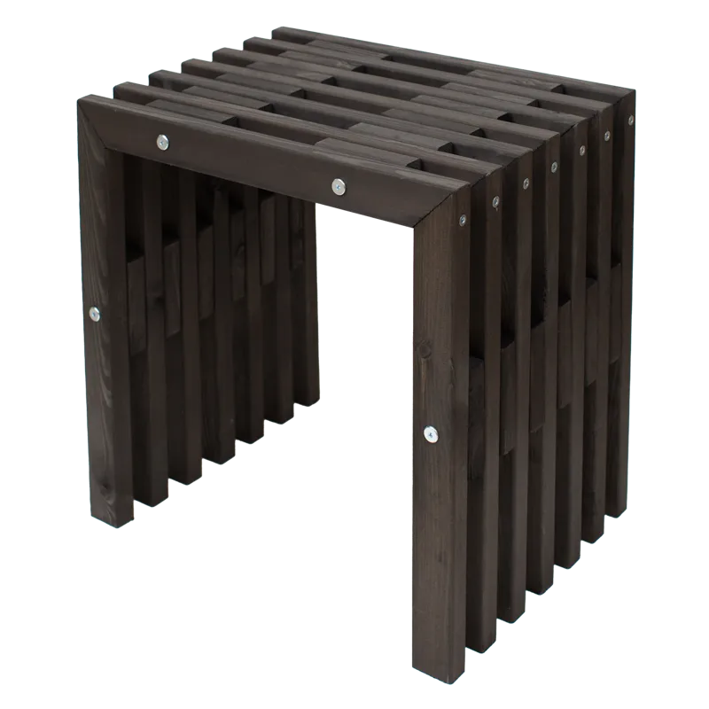 Hillerstorp EcoFurn benk utendørs 45 cm furu svart oljet, Furu svart oljet
