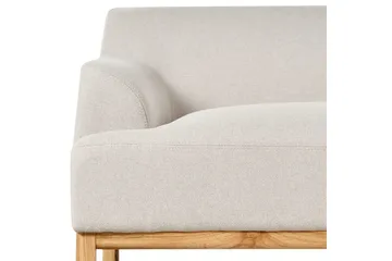 Hörnsoffa Beliani Sosjo Beige, ljust trä, Högervänd Beige||Light colored wood Right-faced - Møbler - Sofaer - Sofa med sjeselong