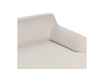 Hörnsoffa Beliani Sosjo Beige, ljust trä, Högervänd Beige||Light colored wood Right-faced - Møbler - Sofaer - Sofa med sjeselong