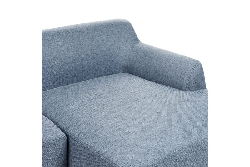 Hörnsoffa Beliani Sosjo Beige, ljust trä, Högervänd blue||Light colored wood Right-faced - Møbler - Sofaer - Hjørnesofa - Hjørnesofa med divan