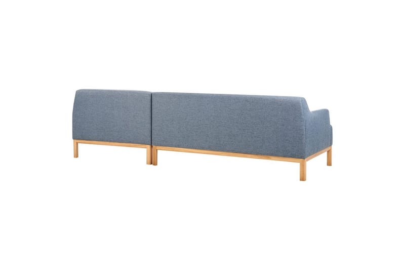 Hörnsoffa Beliani Sosjo Beige, ljust trä, Högervänd blue||Light colored wood Right-faced - Møbler - Sofaer - Hjørnesofa - Hjørnesofa med divan