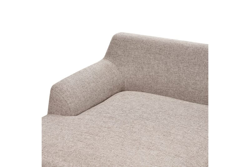 Hörnsoffa Beliani Sosjo Beige, ljust trä, Högervänd Brown||Light colored wood Left-faced - Møbler - Sofaer - Hjørnesofa - Hjørnesofa med divan