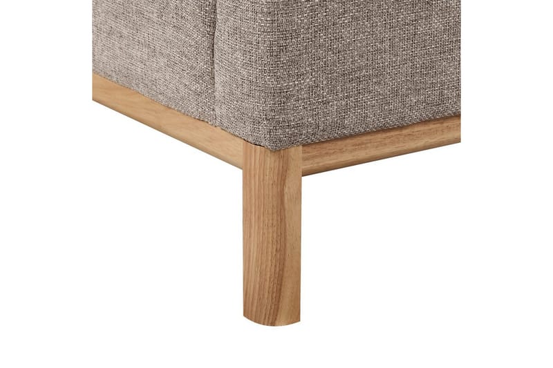 Hörnsoffa Beliani Sosjo Beige, ljust trä, Högervänd Brown||Light colored wood Left-faced - Møbler - Sofaer - Hjørnesofa - Hjørnesofa med divan