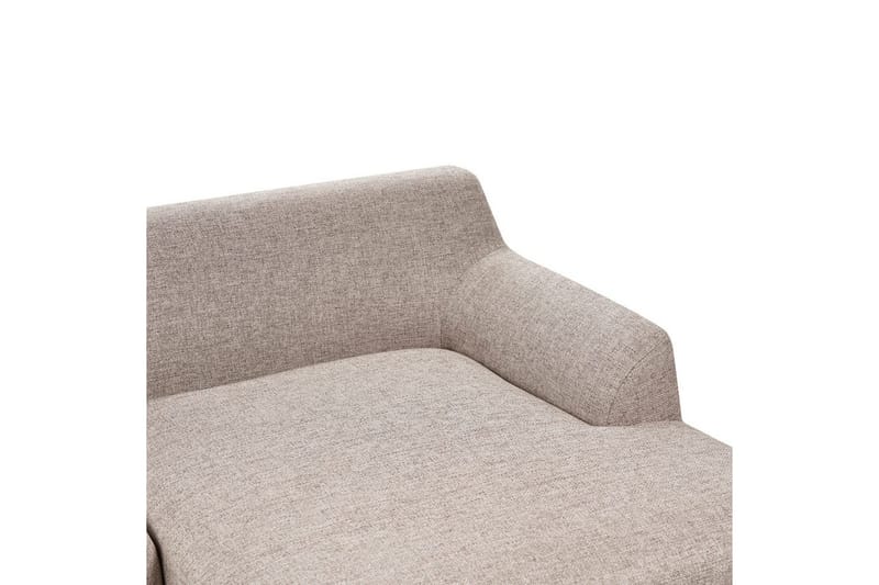 Hörnsoffa Beliani Sosjo Beige, ljust trä, Högervänd Brown||Light colored wood Right-faced - Møbler - Sofaer - Hjørnesofa - Hjørnesofa med divan